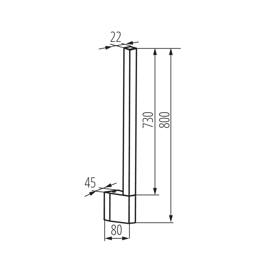 LED Väli seinavalgusti YALTE LED/10W/230V 4000K IP54 must