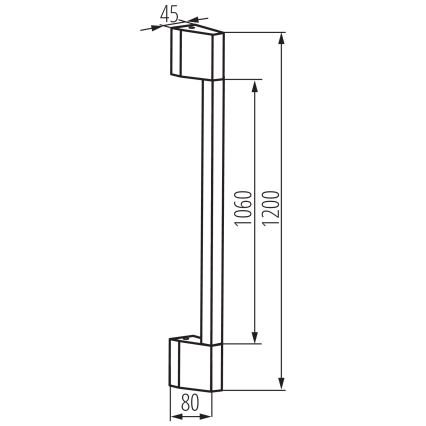 LED Väli seinavalgusti YALTE LED/11W/230V 3000K IP54 must