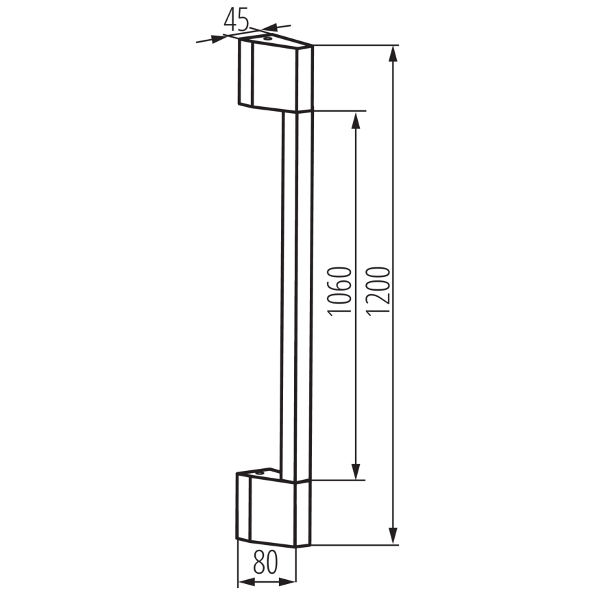LED Väli seinavalgusti YALTE LED/11W/230V 3000K IP54 must