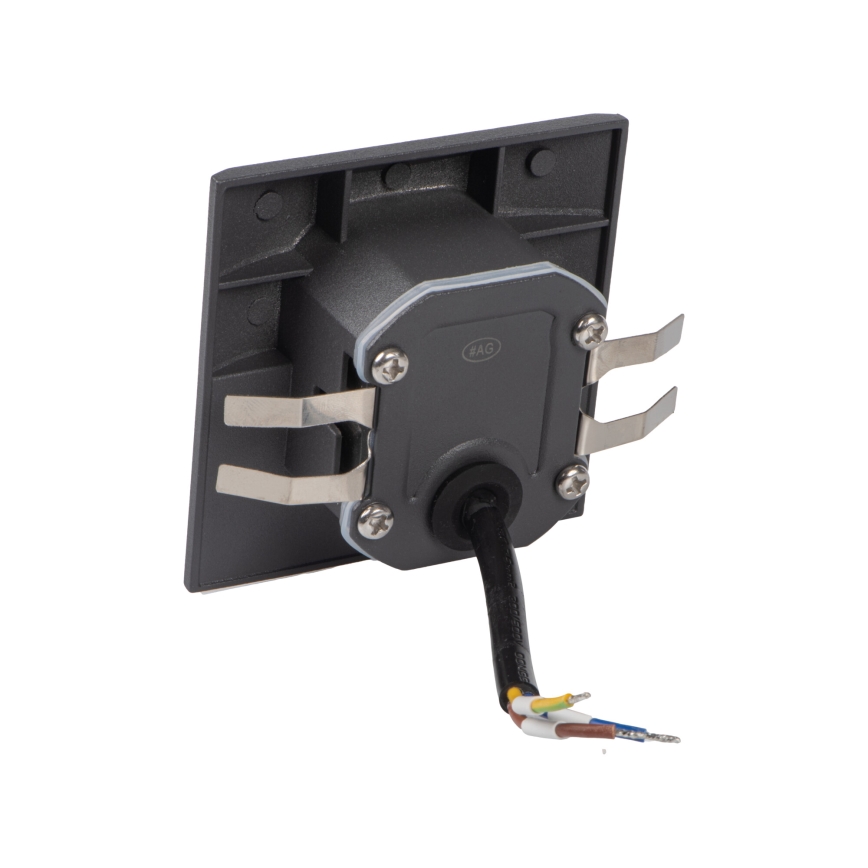 LED trepivalgusti liikumis- ja hämarusanduriga EXIN LED/2,5W/230V 4000K IP65 antratsiitne ruudukujuline