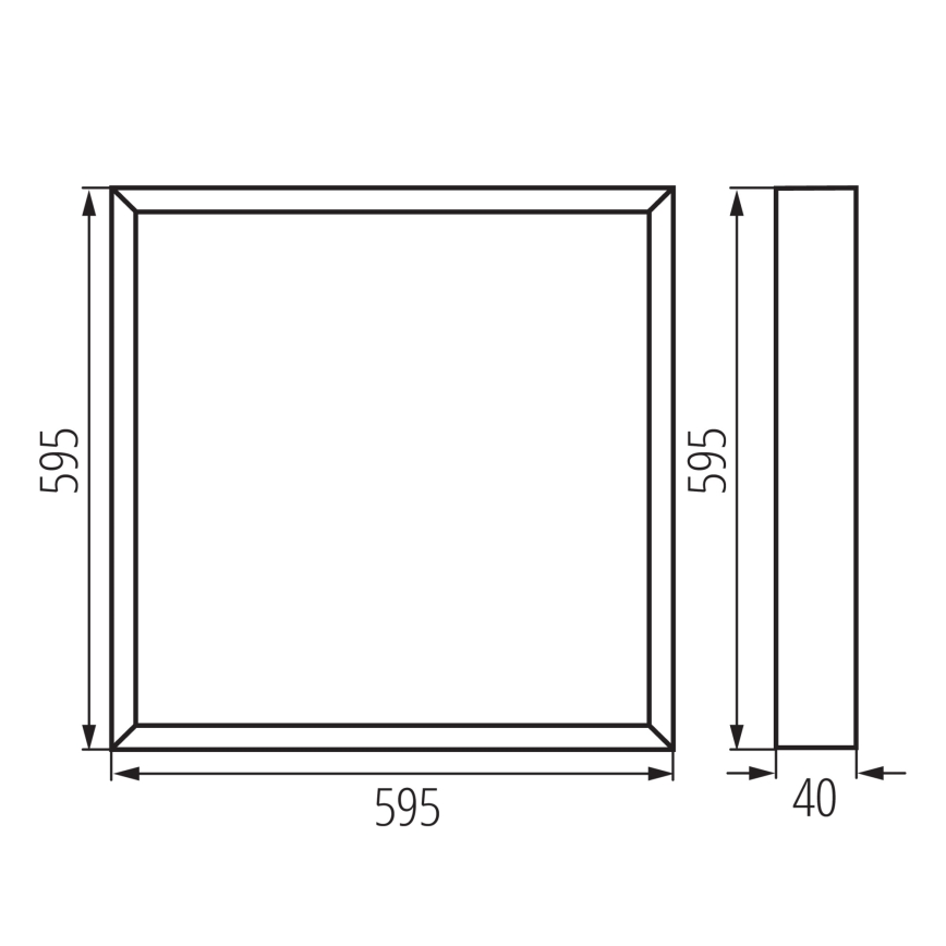 Pinnapealne LED-paneel BLINGO AIO LED, 40 W, 230 V, 3000/4000/6500 K, 60x60 cm, CRI 90