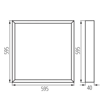 Pinnapealne LED-paneel BLINGO UAIO LED/40W/230V 3000/4000/6500K 60x60 cm CRI 90 UGR19