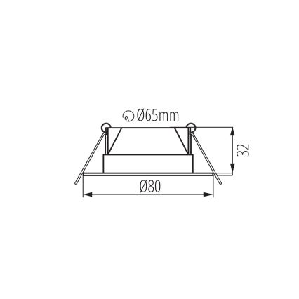 Süvistatav LED-laevalgusti FIZU LED/4W/230V 3000/4000/6500K must