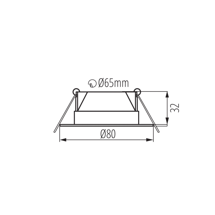 Süvistatav LED-laevalgusti FIZU LED/4W/230V 3000/4000/6500K must