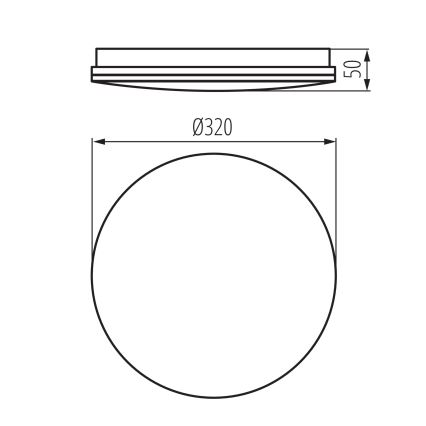 LED vannitoa laevalgusti ENELO LED/17W/230V Ø 32 cm IP44