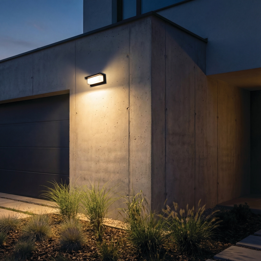 Välisseinavalgusti LERTO 1xE27/15W/230V IP54 must