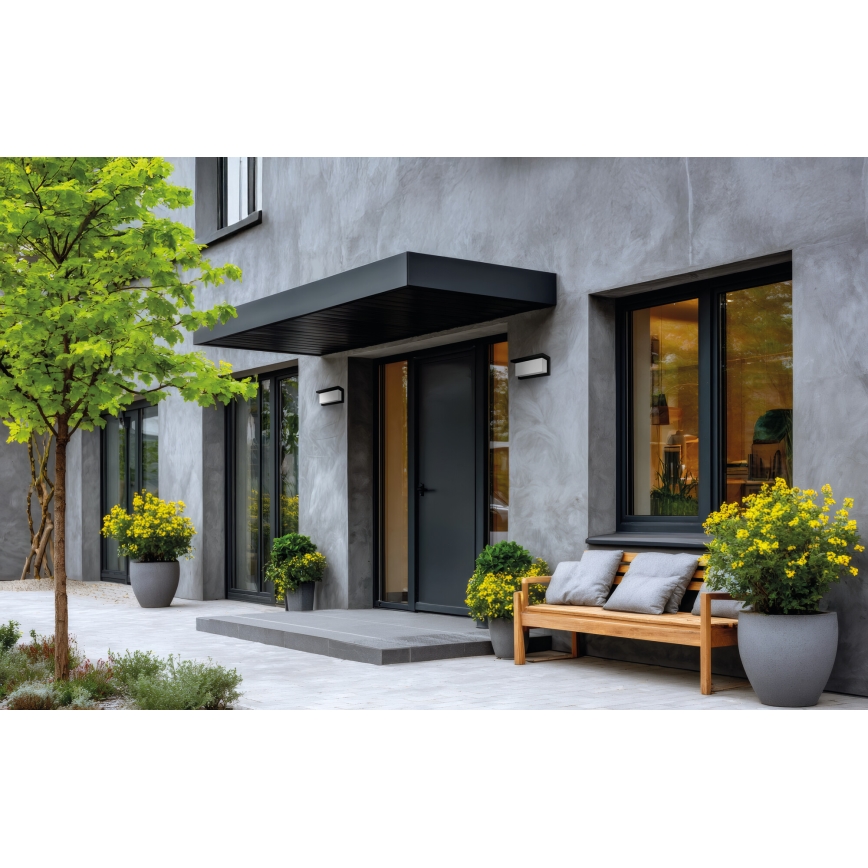 Välisseinavalgusti LERTO 1xE27/15W/230V IP54 must