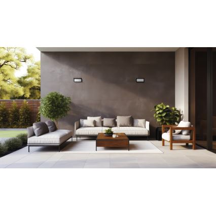 LED välisseinavalgusti LERTO LED/12W/230V IP54 must