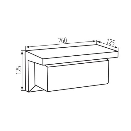 LED välisseinavalgusti LERTO LED/12W/230V IP54 must