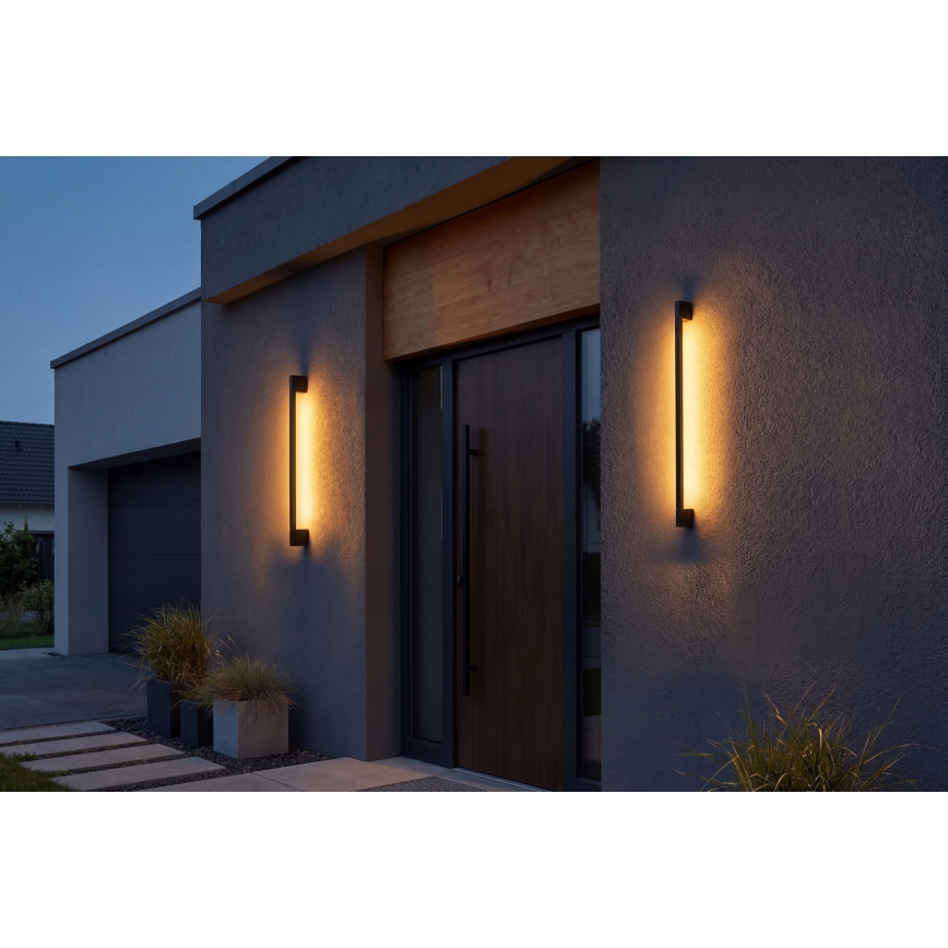 LED välisseinavalgusti YALTE LED/8,5W/230V 3000/4000/6500K 93 cm IP54 must