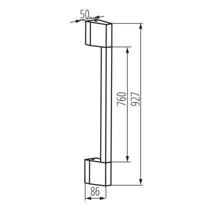 LED välisseinavalgusti YALTE LED/8,5W/230V 3000/4000/6500K 93 cm IP54 must