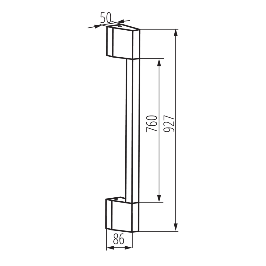 LED välisseinavalgusti YALTE LED/8,5W/230V 3000/4000/6500K 93 cm IP54 must