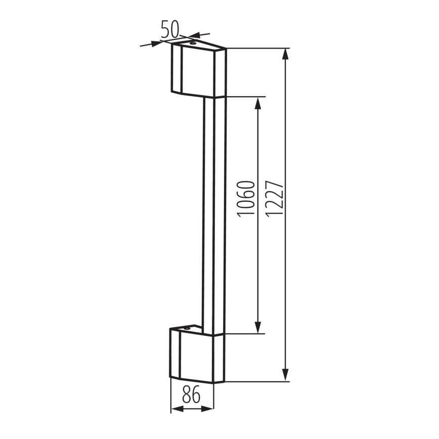 LED välisseinavalgusti YALTE LED/12W/230V 3000/4000/6500K 123 cm IP54 must