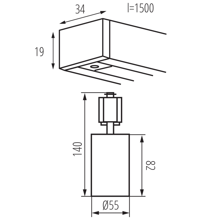 Spottvalgusti liistvalgustussüsteemi ALTEAR jaoks, 3xGU10/10W/230V, 1,5 m, valge