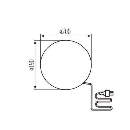 Välisvalgusti STONO 1xE27/15W/230V, läbimõõt 20 cm, IP65, valge