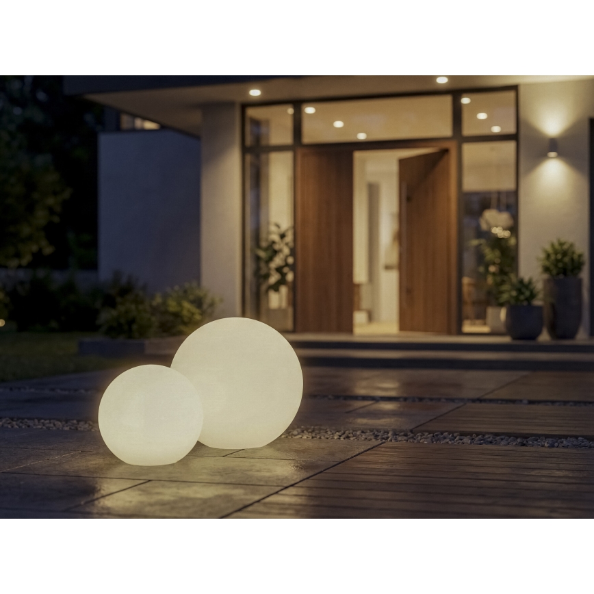 Välisvalgusti STONO 1xE27/20W/230V läbimõõt 40 cm IP65 valge