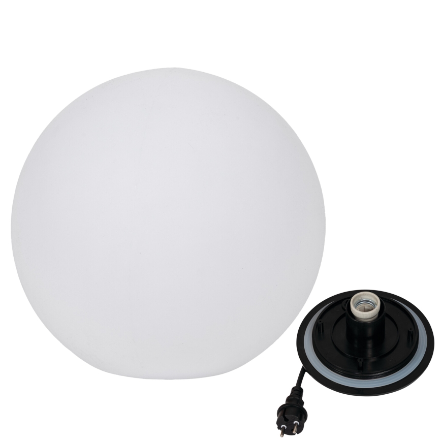 Välisvalgusti STONO 1xE27/20W/230V, läbimõõt 50 cm, IP65, valge