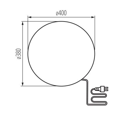 Välisvalgusti STONO 1xE27/20W/230V Ø 40 cm IP65 beež