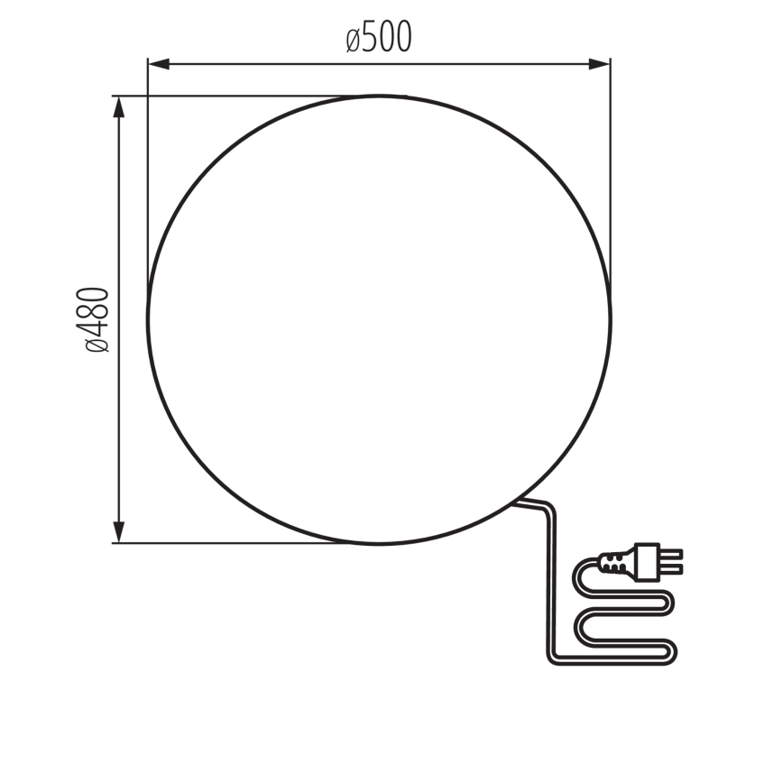 Välisvalgusti STONO 1xE27/20W/230V, läbimõõt 50 cm, IP65, beež