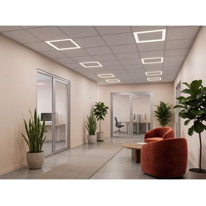 LED ripplagi raam AVAR LED/32W/230V 3000/4000/6000K 60x60 cm UGR19
