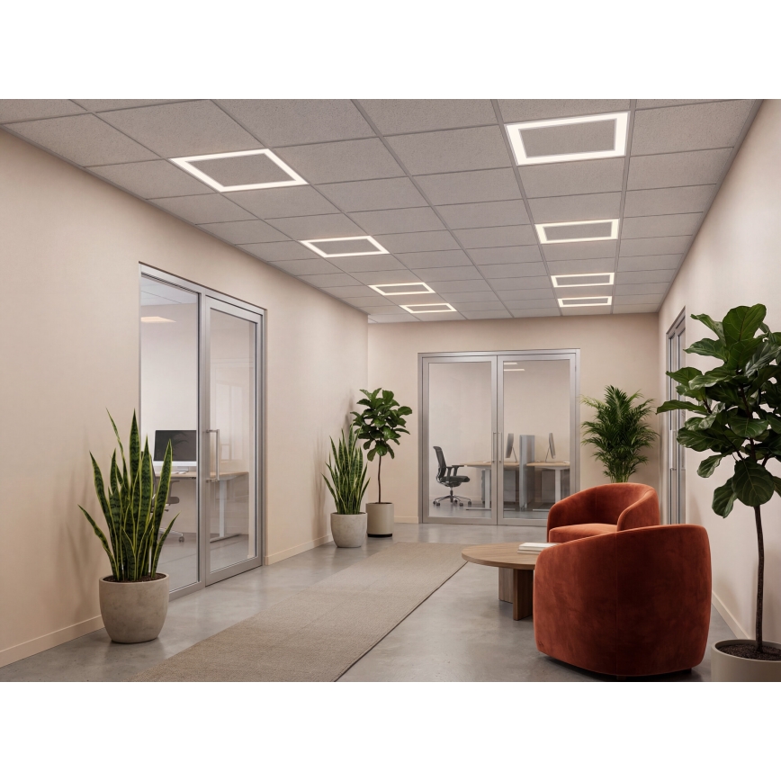 LED ripplagi raam AVAR LED/32W/230V 3000/4000/6000K 60x60 cm UGR19