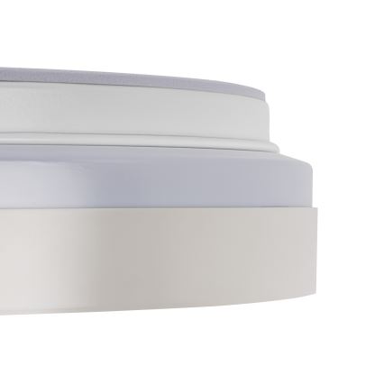 Hämardatav LED-laelamp LIXAN LED/47W/230V 3000-6500K Ø 38,6 cm valge/hõbedane + kaugjuhtimispult