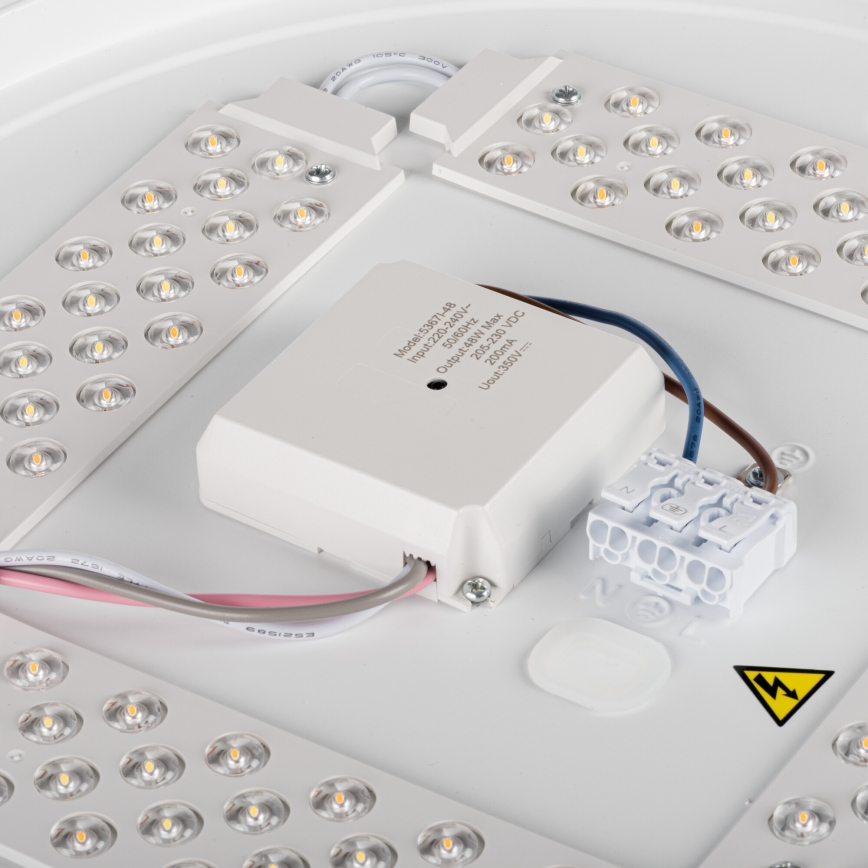 LED hämardatav laelamp LIXAN LED/47W/230V 3000-6500K läbimõõt 38,6 cm valge/must + kaugjuhtimispult