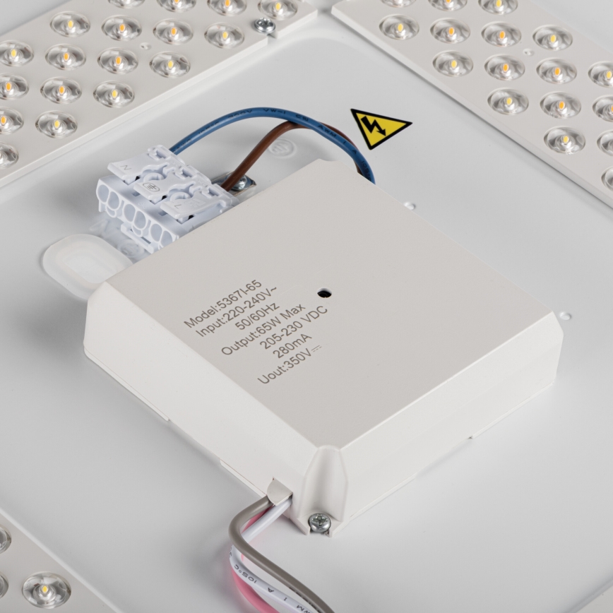 LED hämardatav laevalgusti LIXAN LED/65W/230V 3000-6500K läbimõõt 48,6 cm valge/must + kaugjuhtimispult