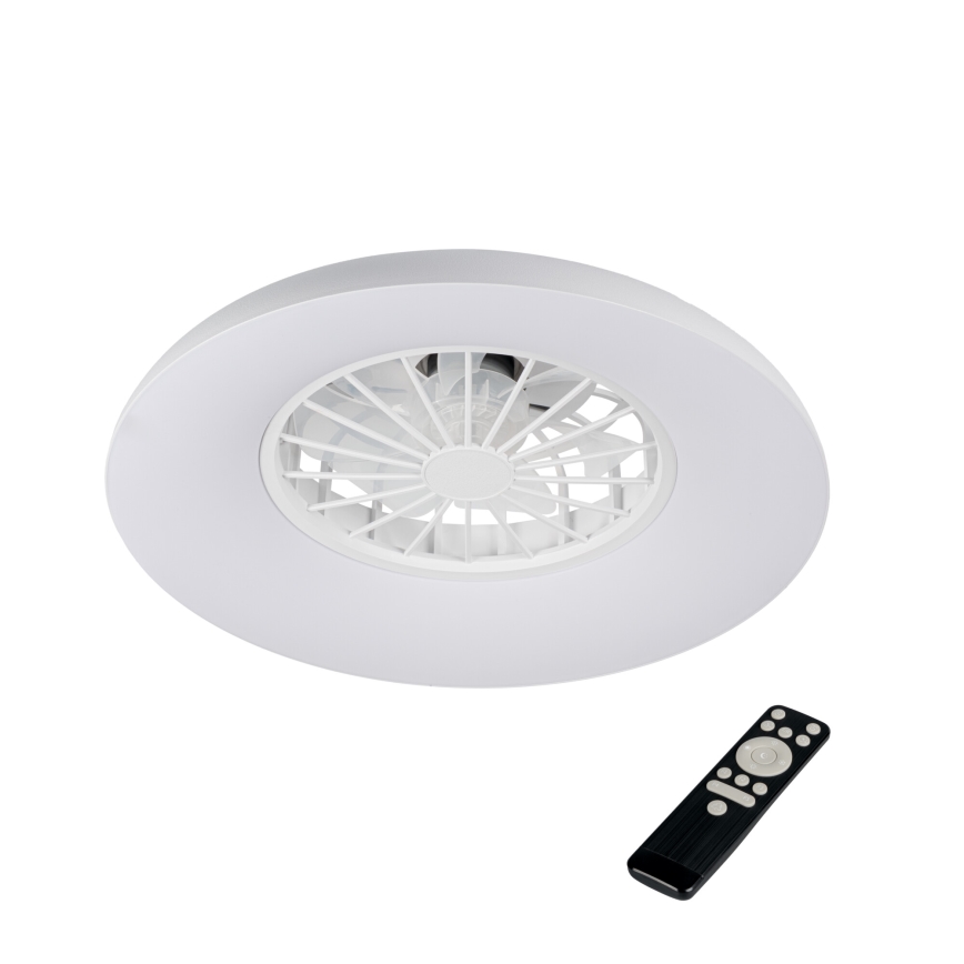 LED RGBW hämardatav laelamp ventilaatoriga PLAVE PAN LED/24W/230V 3000-6500K läbimõõt 48,5 cm valge + kaugjuhtimispult