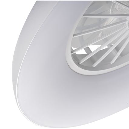 LED RGBW hämardatav laelamp ventilaatoriga PLAVE PAN LED/24W/230V 3000-6500K läbimõõt 48,5 cm valge + kaugjuhtimispult
