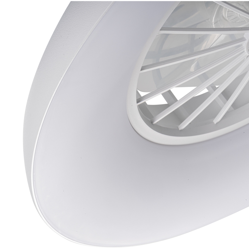 LED RGBW hämardatav laelamp ventilaatoriga PLAVE PAN LED/24W/230V 3000-6500K läbimõõt 48,5 cm valge + kaugjuhtimispult