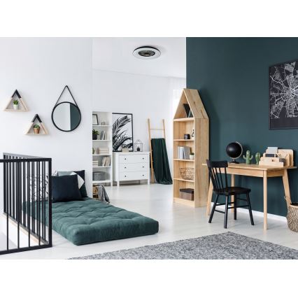 LED RGBW hämardatav laevalgusti ventilaatoriga PLAVE PAN LED/48W/230V 3000-6500K läbimõõt 60 cm must + kaugjuhtimispult