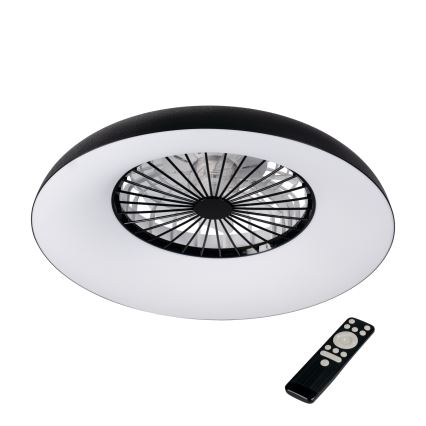 LED RGBW hämardatav laevalgusti ventilaatoriga PLAVE PAN LED/48W/230V 3000-6500K läbimõõt 60 cm must + kaugjuhtimispult