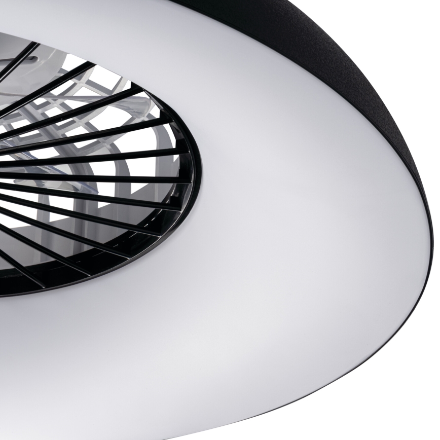 LED RGBW hämardatav laevalgusti ventilaatoriga PLAVE PAN LED/48W/230V 3000-6500K läbimõõt 60 cm must + kaugjuhtimispult