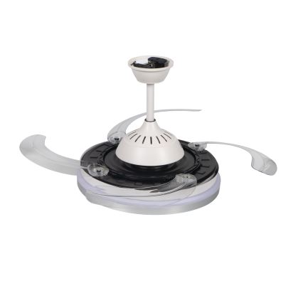 LED-hämardatav laelamp ventilaatoriga PLAVE LED/36W/230V 3000-6500K hõbe/valge + kaugjuhtimispult