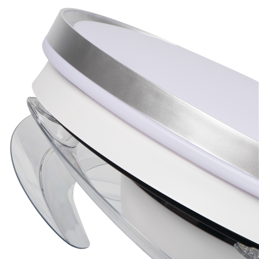 LED-hämardatav laelamp ventilaatoriga PLAVE LED/36W/230V 3000-6500K hõbe/valge + kaugjuhtimispult
