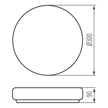 Laevalgusti vannituppa PERAZ 1xE27/60W/230V d. 30 cm IP44