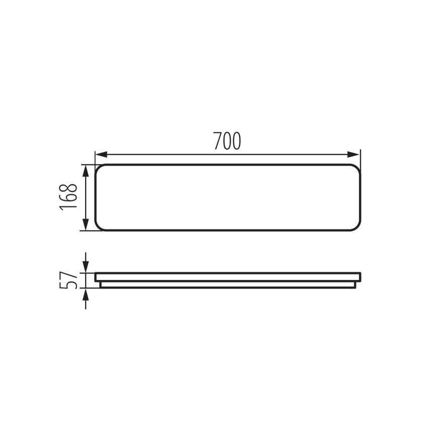LED Laevalgusti LINCEA LED/15/20/24W/230V 3000/4000/6500K IK08 IP40