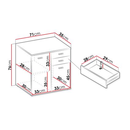 Kapp MIKE 76x71 cm valge