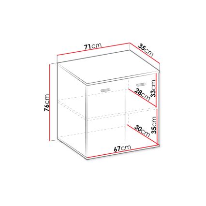 Kapp MIKE 76x71 cm valge