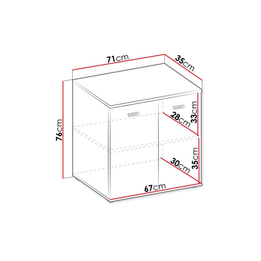 Kapp MIKE 76x71 cm valge