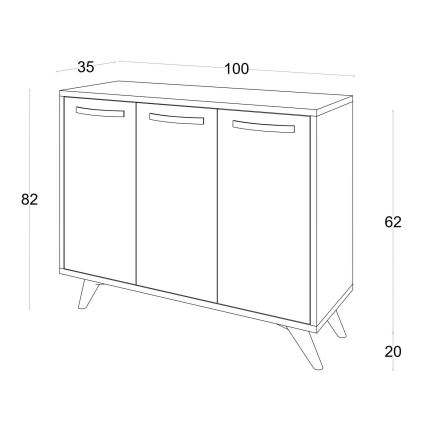 Kapp PIFFA 100x82 cm valge