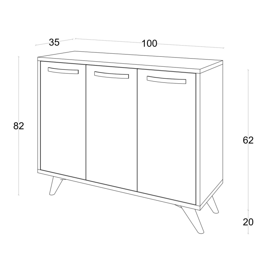 Kapp PIFFA 100x82 cm valge