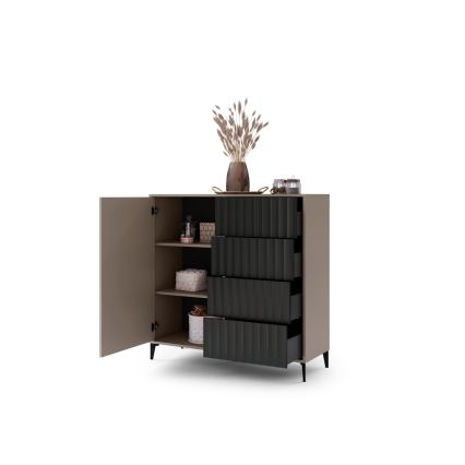 Kapp riiulitega RONJA taupe/must