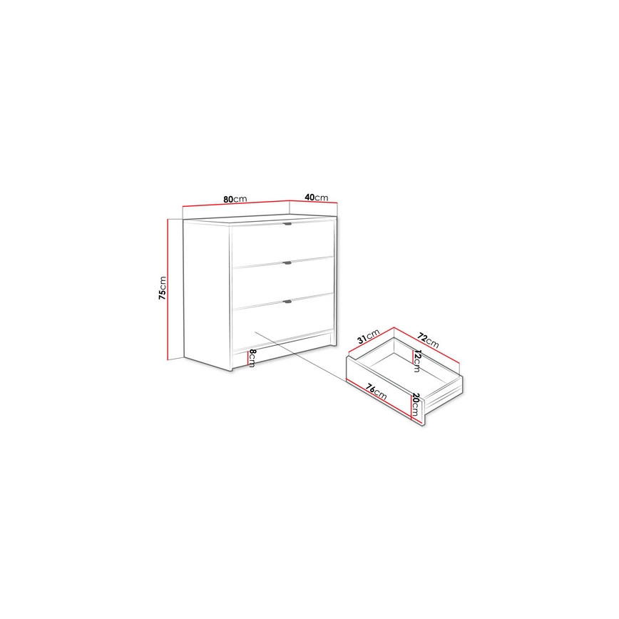 Kapp TIRENO 75x80 cm must