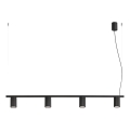KARBON kaabliga lühter 4xGU10/10W/230V must