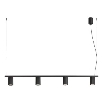 KARBON kaabliga lühter 4xGU10/10W/230V must