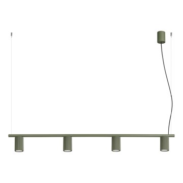KARBON kaabliga lühter 4xGU10/10W/230V, roheline