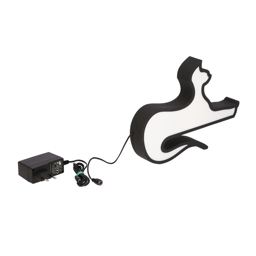 Kass LED-i lastelampe CAT LED/13W/230V musta