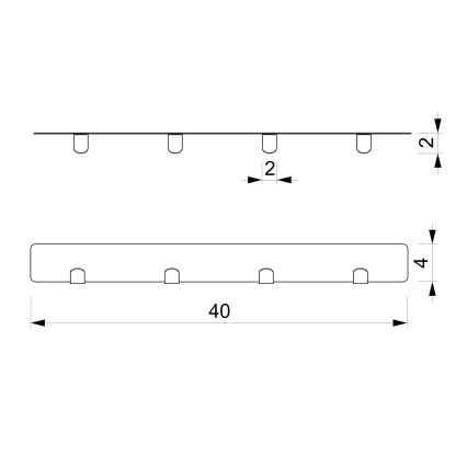 Käterätihoidja seinale 40 cm valge